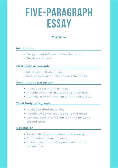 Five Paragraph Essay Structure