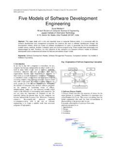 Download Five Models Of Software Development Engineering Ijser 