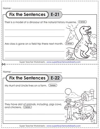 Fix The Sentences Level E Grade 5 Super 5th Grade Editing Worksheet - 5th Grade Editing Worksheet