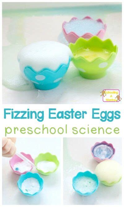Fizzing Colors Easter Reaction Experiment Steamsational Easter Science Activities For Preschoolers - Easter Science Activities For Preschoolers
