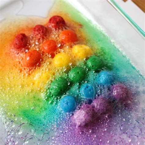 Fizzy Rainbow Science Experiment Fun Learning For Kids Rainbow Science Experiment Preschool - Rainbow Science Experiment Preschool