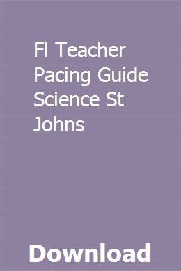 Fl Teacher Pacing Guide Science St Johns