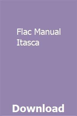 flac manual itasca