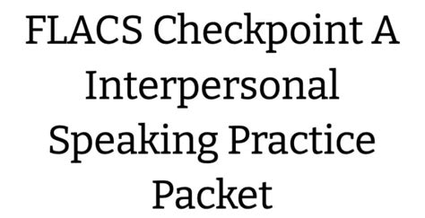 Flacs Speaking 2014