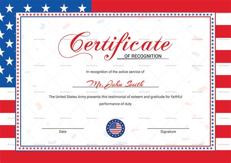 Flag Flown Certificate Template