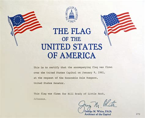 Flag Flying Certificate Template