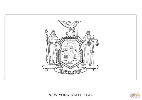 Flag Of New York Coloring Page Free Printable New York Flag Coloring Page - New York Flag Coloring Page