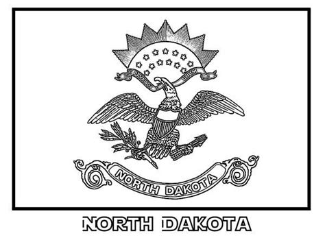 Flag Of North Dakota Coloring Page North Dakota Coloring Page - North Dakota Coloring Page