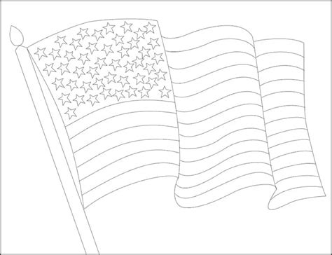 Flag Outline Drawing