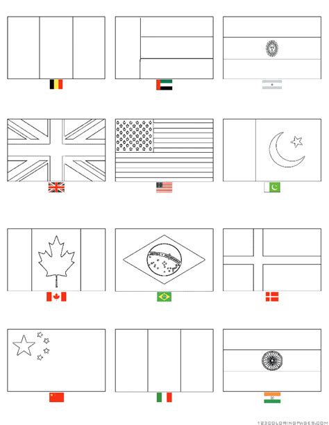 Read Online Flags From Around The World Coloring Book 