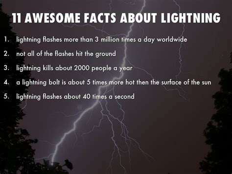 Flash Facts About Lightning Lightning Science - Lightning Science