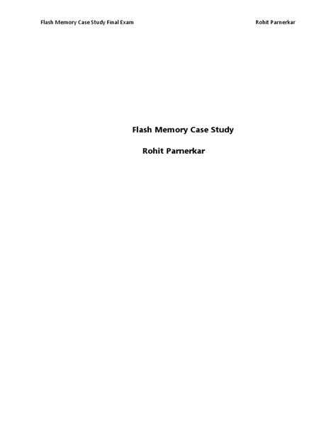Download Flash Memory Case Study Solution 