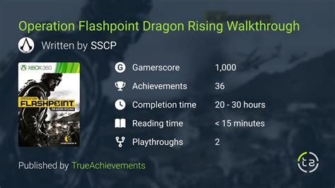 Flashpoint Dragon Rising Walkthrough