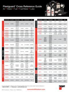 Fleetguard Filters Cross Reference Guide