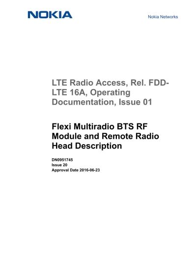 Flexi Multiradio Bts Rf Module And Remote Radio Head