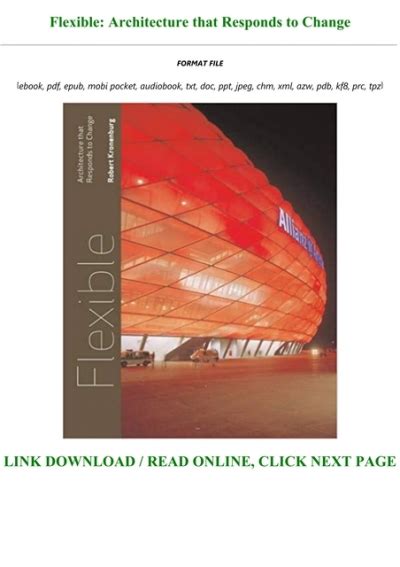 Read Online Flexible Architecture That Responds To Change 