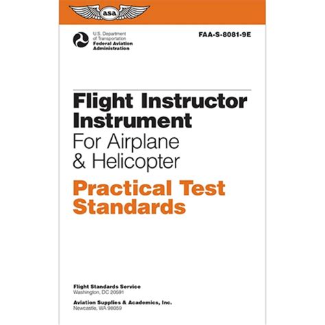Flight Instructor Instrument Practical Test Standards For Airplane And Helicopter Plus 500 Free Us Military Manuals And Us Army Field Manuals When You Sample This