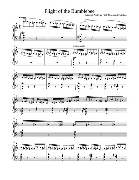 Flight Of The Bumblebee Sheet Music