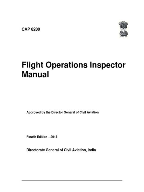Flight Operations Inspector Manual