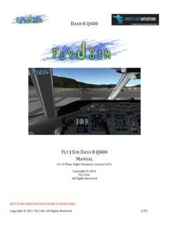 Read Flight Simulation Dash 8 Manual 