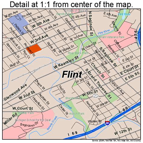 flint michigan map