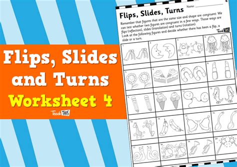 Flip Slide And Turn Worksheet Teach Starter Slide Flip And Turn Worksheet - Slide Flip And Turn Worksheet
