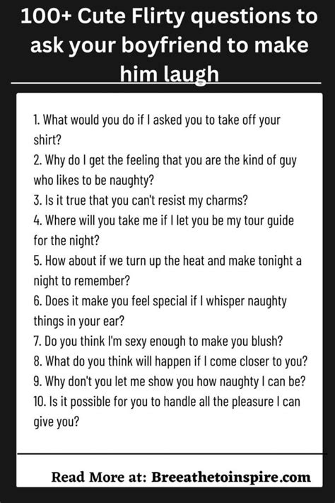 flirty questions to ask a guy to make him laugh