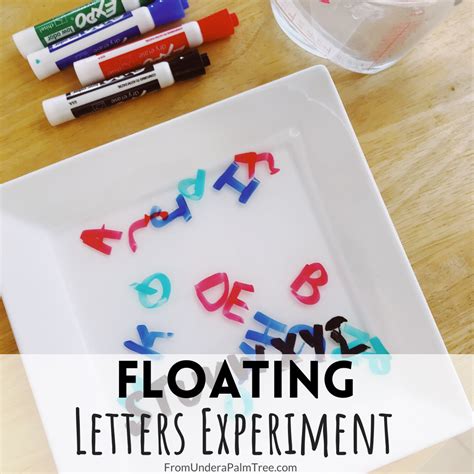 Floating Letters Experiment Gt From Under A Palm Letter D Science Experiments - Letter D Science Experiments