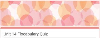 Flocabulary Unit 14 Green Answer Key