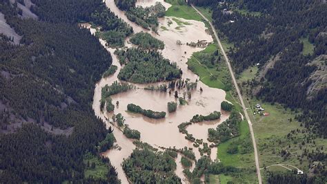Flooding at Yellowstone National Park sweeps away a bridge and 