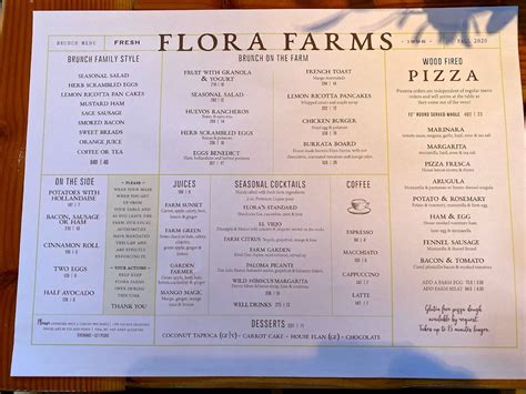 flora farms menu
