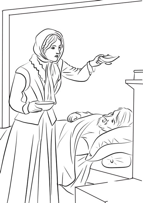 Florence Nightingale Coloring Page   Read Book Review Florence Nightingale The Courageous Life - Florence Nightingale Coloring Page