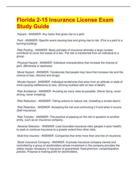 florida 2 15 license study guide