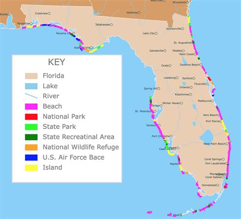 florida beach map