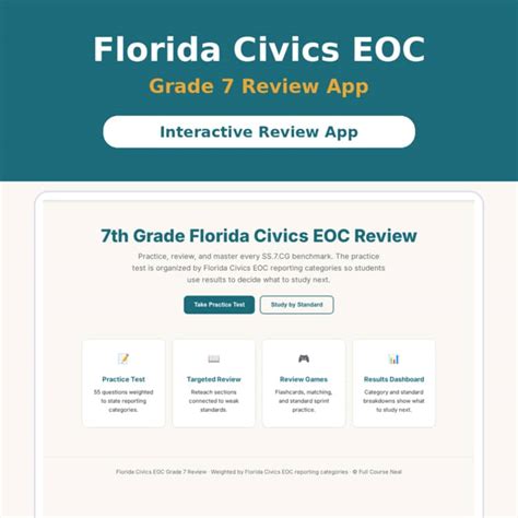 Florida Civics Eoc Test Prep Workbook Answers