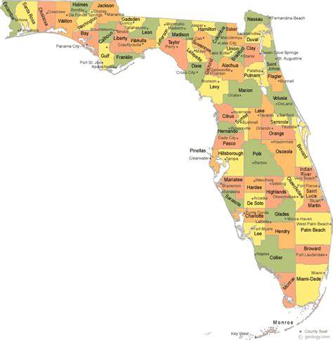 florida county maps