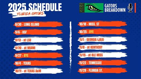 florida game schedule
