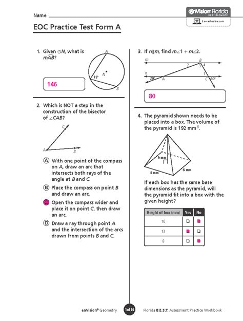 Florida Geometry Eoc Practice Test