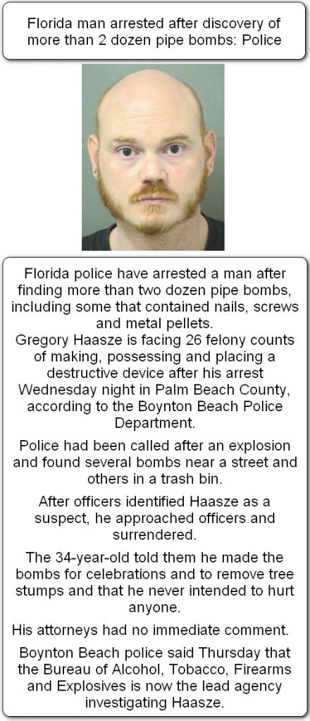 A Florida suspect was arrested after officials accused 