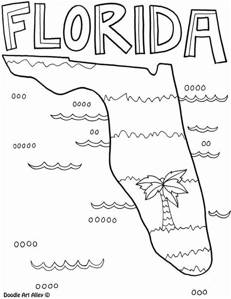 Florida Map Coloring Page Free Printable Coloring Pages Map Of Florida Coloring Page - Map Of Florida Coloring Page