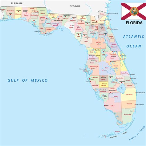 florida on a map