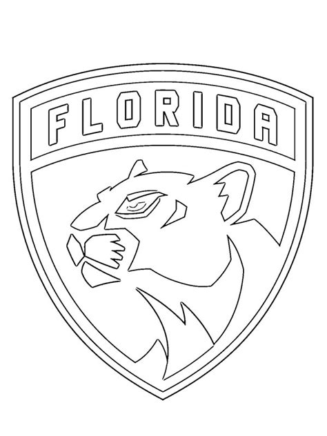 Florida Panthers Logo Coloring Page Free Printable Coloring Florida Panthers Coloring Pages - Florida Panthers Coloring Pages