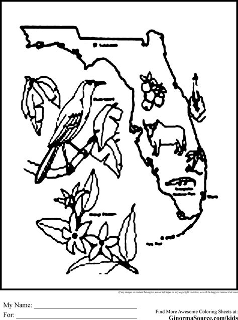 Florida State Coloring Pages At Getcolorings Com Free Florida State Bird Coloring Page - Florida State Bird Coloring Page