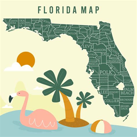 Florida State Map For Kids   Map Of Florida And County Map - Florida State Map For Kids