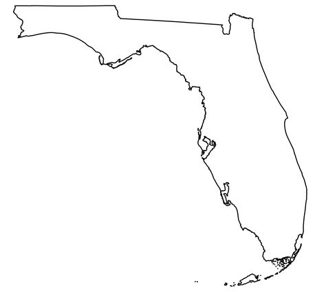 Florida State Map Template Florida Map With Borders Florida State Map For Kids - Florida State Map For Kids
