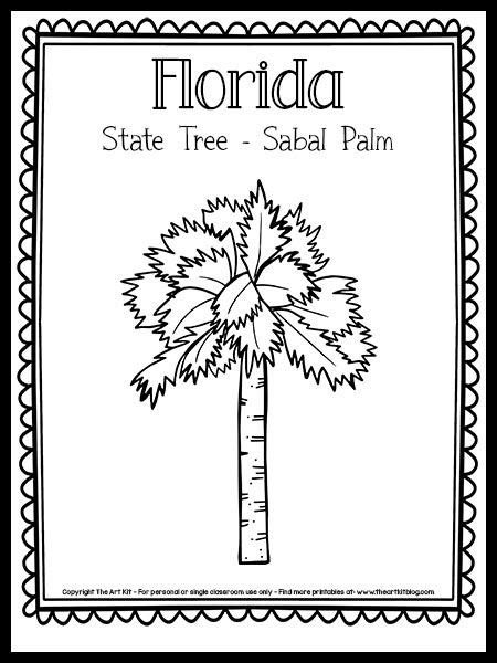 Florida State Tree Coloring Page Free Printable Coloring Map Of Florida Coloring Page - Map Of Florida Coloring Page