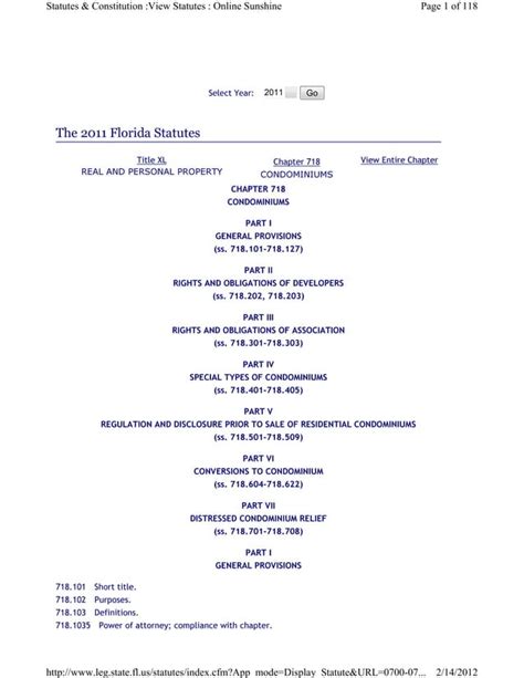 florida statute 718