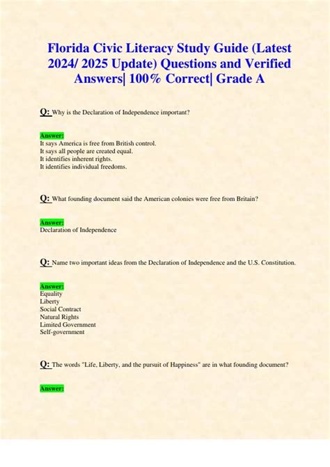 Florida Student Guide Interactive Reading And Note Taking Study Guide With Seperate Answer Key Florida High Stakes Test Prep