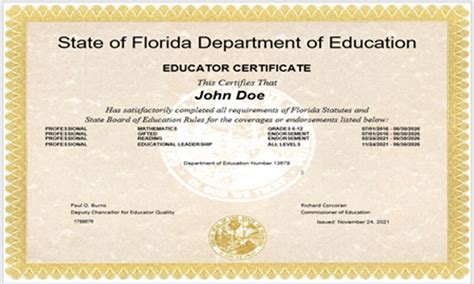 florida teacher certification