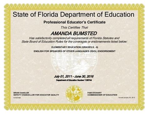 florida teaching certification